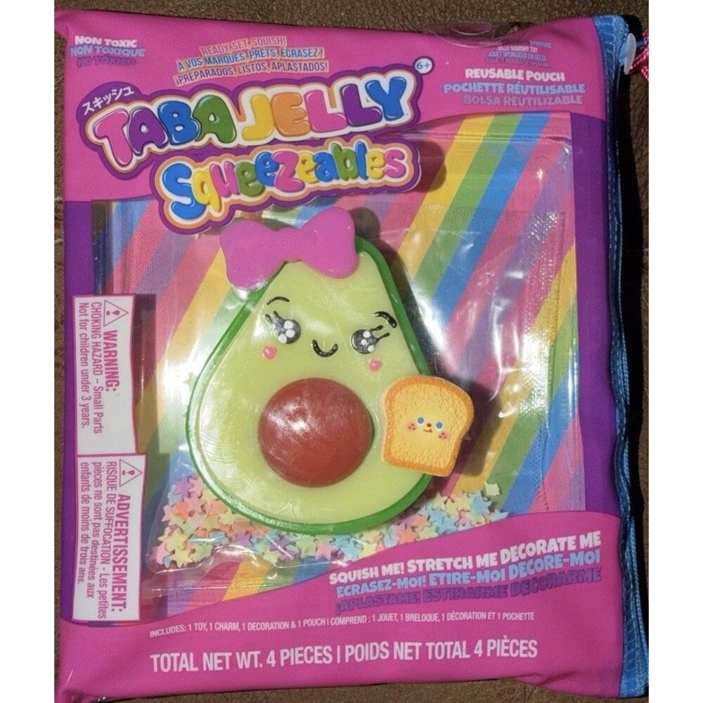TABA JELLY SHEEZEABLES * AVOCADO * FAST SHIPPING Squishy Fidget With Case